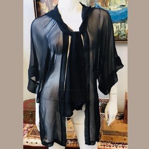 Designer Silk Chiffon Tie Top